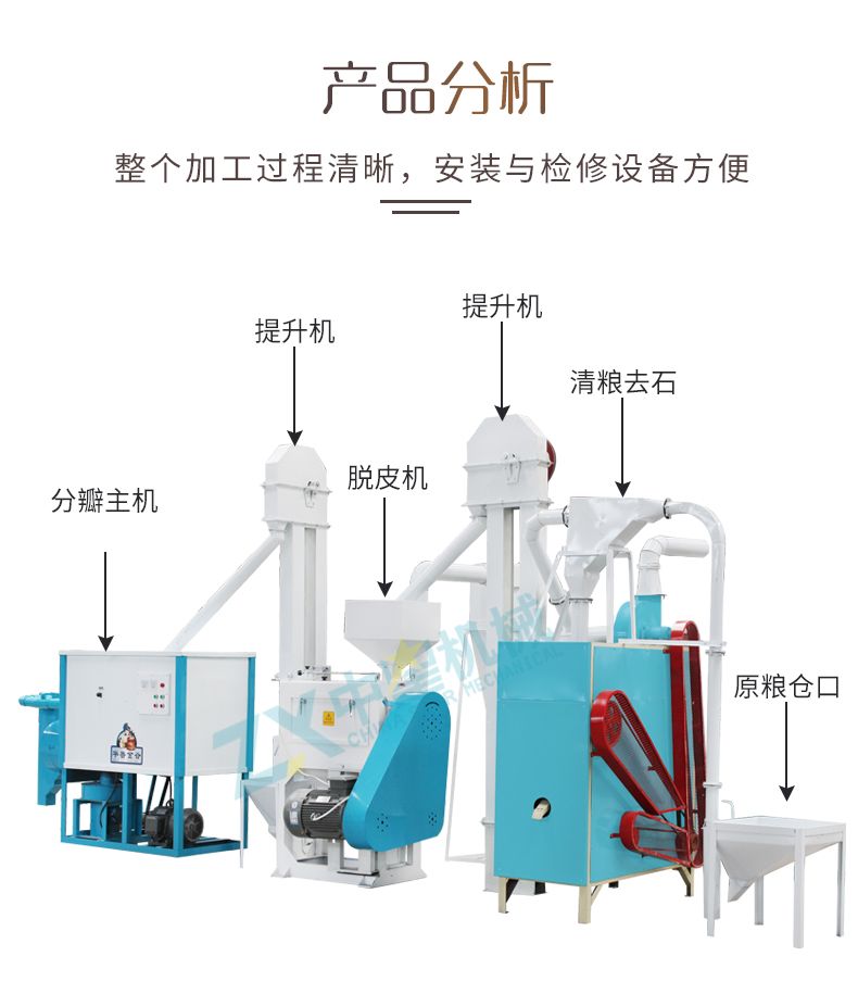 日产12吨大豆脱皮分瓣成套设备